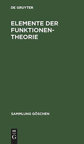 Elemente der Funktionentheorie (Sammlung Göschen, 2124, Band 2124)