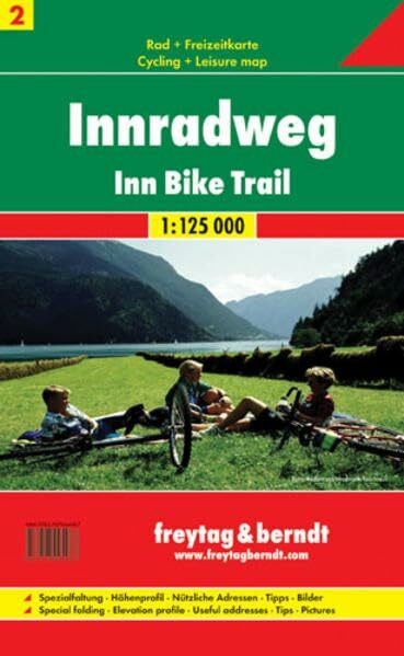 Freytag Berndt Radkarten, RK 2, Inn Radweg 1:125.000: Höhenptofil, Nützliche Adressen, Tipps, Bilder. Dtsch.-Engl.