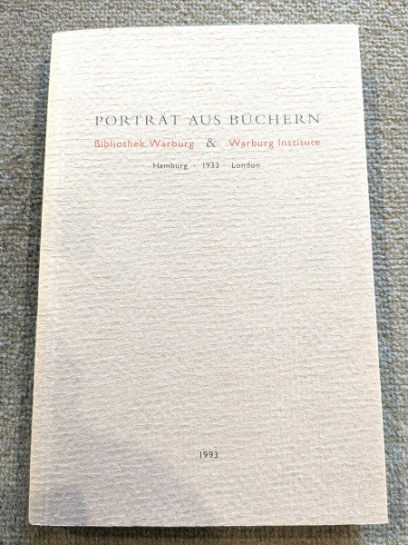 Porträt aus Büchern: Bibliothek Warburg und Warburg Institute Hamburg-1933-London: Bibliothek Warburg und Warburg-Institute. Hamburg, 1933, London. ... Hamburg - Carl von Ossietzky
