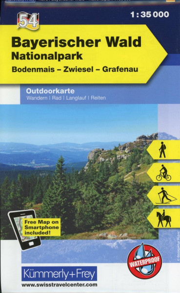 KuF Deutschland Outdoorkarte 54 Nationalpark Bayerischer Wald 1 : 35 000