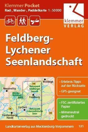 Klemmer Pocket Rad-, Wander- und Paddelkarte Feldberg - Lychener Seenlandschaft 1 : 50 000