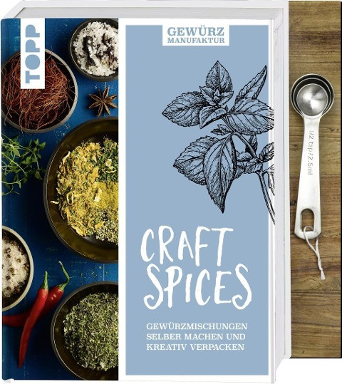 Gewürzmanufaktur Craft Spices. Buch mit Messlöffel-Set