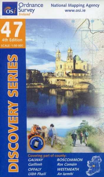 Irish Discovery Series 47. Galway, Offaly, Roscommon, Westmeath 1 : 50 000