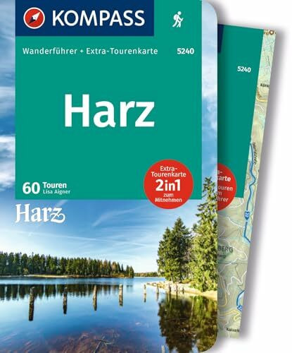 KOMPASS Wanderführer Harz, 60 Touren mit Extra-Tourenkarte: GPS-Daten zum Download