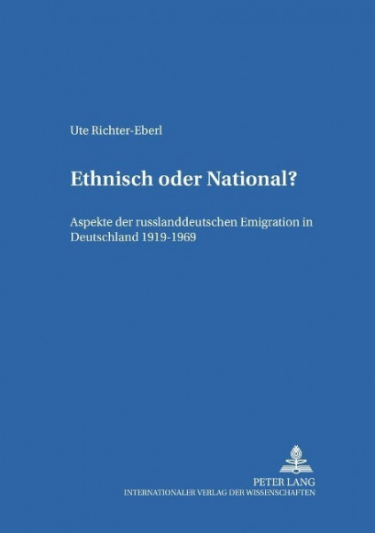 Ethnisch oder National?