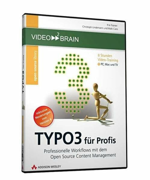 TYPO3 für Profis - Video-Training - Den professionellen Einsatz von TYPO3 am eigenen Bildschirm lernen wie im Kurs! Mit TYPO3 & vielen Tools.: ... (AW Videotraining Programmierung/Technik)