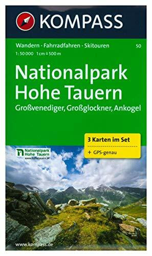 Nationalpark Hohe Tauern 1 : 50 000: Großvenediger, Großglockner, Ankogel. 3-teiliges Wanderkarten-Set. GPS-geeignet. 1:50.000