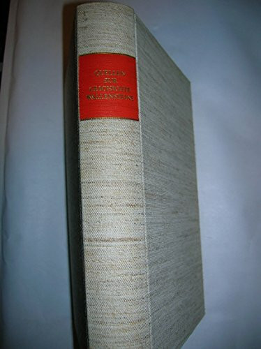 Quellen zur Geschichte Wallensteins (Freiherr vom Stein - Gedächtnisausgabe. Reihe B: Ausgewählte Quellen zur deutschen Geschichte der Neuzeit)