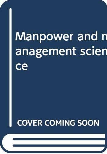 Manpower and management science [Hardcover] by Bartholomew, D. J.
