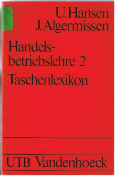 Handelsbetriebslehre [Band] 2., Taschenlexikon