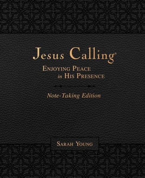 Jesus Calling Note-Taking Edition, Leathersoft, Black, with full Scriptures