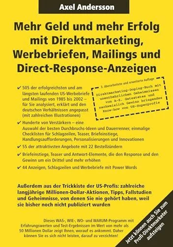 Mehr Geld und mehr Erfolg mit Direktmarketing, Werbebriefen, Mailings