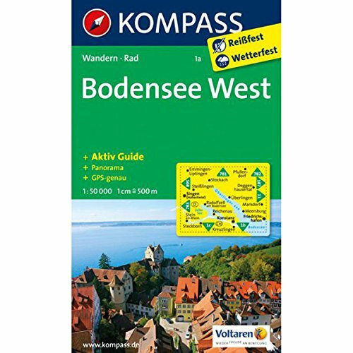 KOMPASS Wanderkarte Bodensee West: Wanderkarte mit Aktiv Guide, Radwegen und Panorama. GPS-genau. 1:50000