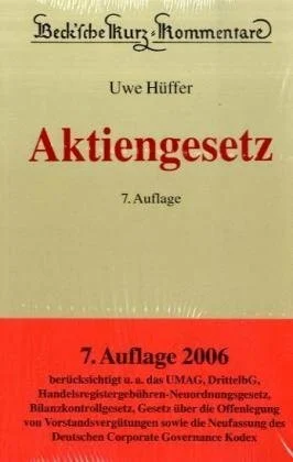 Aktiengesetz (Beck'sche Kurz-Kommentare, Band 53)