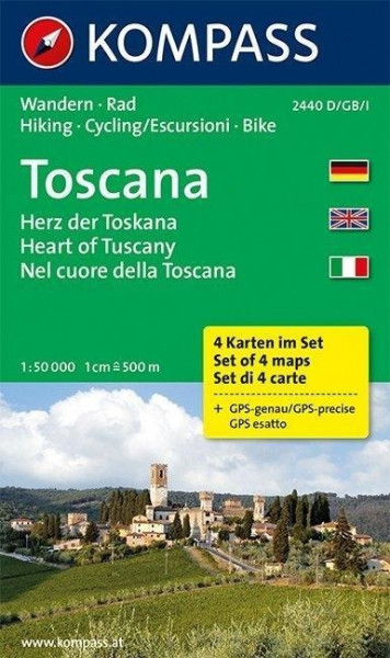 Toscana - Herz der Toskana - Heart of Tuscany - Nel cuore della Toscana 1 : 50 000