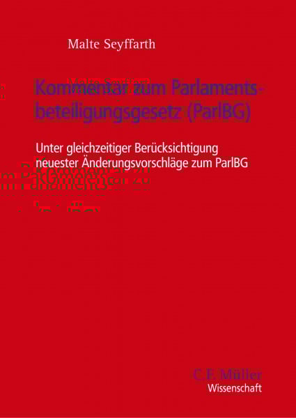 Kommentar zum Parlamentsbeteiligungsgesetz (ParlBG)
