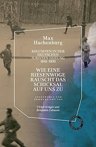 „Wie eine Riesenwoge rauscht das Schicksal auf uns zu“.: Kolumnen in der Deutschen Juristen-Zeitung 1918–1933