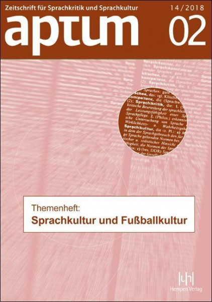 Aptum Themenheft: Sprachkultur und Fußballkultur