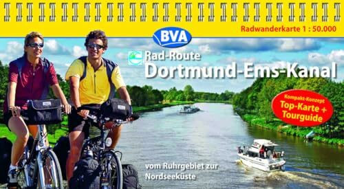 Kompakt-Spiralo BVA Rad-Route Dortmund-Ems-Kanal Radwanderkarte 1:50.000: Vom Ruhrgebiet zur Nordseeküste