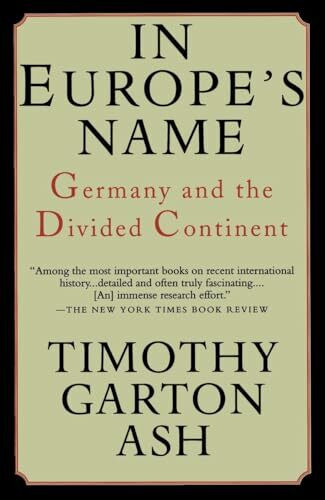 In Europe's Name: Germany and the Divided Continent