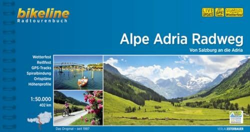 Alpe Adria Radweg.Von Salzburg an die Adria, 402km, 1:50000, GPS-Tracks Download, wetterfest/reißfest