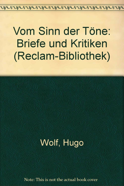 Vom Sinn der Töne.