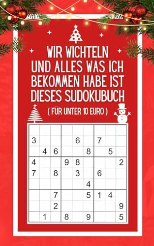 Wir wichteln und alles was ich bekommen habe ist dieses Sudokubuch für unter 10 Euro: Kleines Rätselbuch mit 192 Sudokus | Witzige Geschenkidee zum ... Secret Santa für Jugendliche & Erwachsene