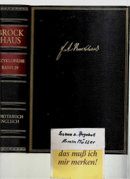 Brockhaus Enzyklopädie in 24 Bänden / Pflichtfortsetzung Band 1-24: Brockhaus Enzyklopädie, 19. Aufl., 24 Bde. m. Erg.-Bdn., Hld, Bd.29, Wörterbuch Englisch-Deutsch / Deutsch-Englisch