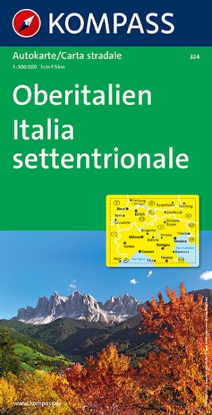 Oberitalien / Italia Settentrionale 1 : 500 000. Northern Italy, Italie du Nord