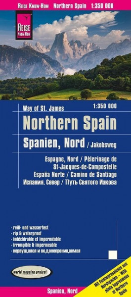 Reise Know-How Landkarte Spanien Nord/Jakobsweg 1 : 350.000