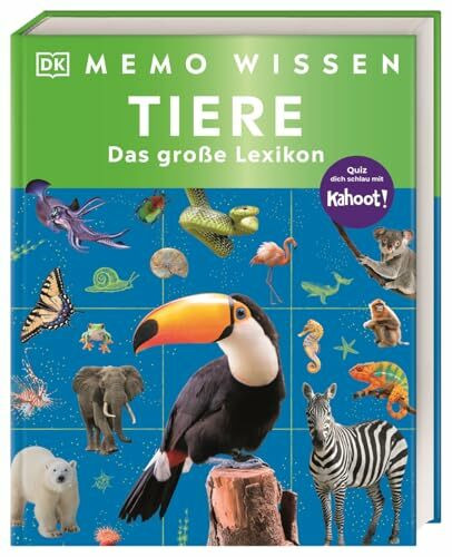 memo Wissen. Tiere: Das große Lexikon. Die faszinierende Welt der Tiere: Kompetentes Sachwissen und kahoot-Quizfragen. Für Kinder ab 8 Jahren