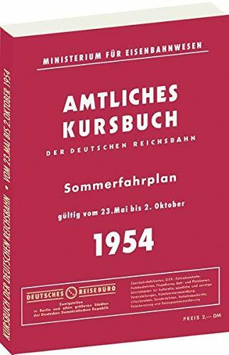 Kursbuch der Deutschen Reichsbahn SOMMER 1954