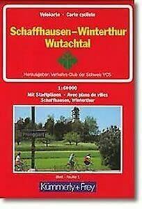 Schaffhausen-Winterthur-Wutachtal: Velokarte 1:60000 mit Stadtplänen Schaffhausen + Winterthur (Kümmerly+Frey Velokarten)