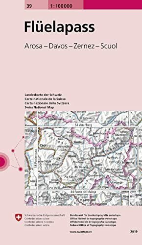 39 Flüelapass: Arosa - Davos - Zernez - Scuol (Landeskarte 1:100 000, Band 39)