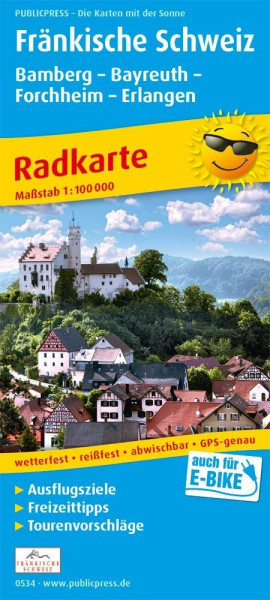 Fränkische Schweiz, Bamberg - Bayreuth, Forchheim - Erlangen 1:100 000