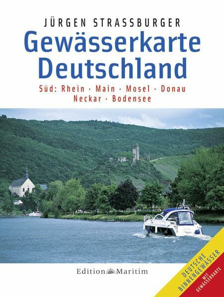 Gewässerkarte Deutschland Süd: Rhein, Main, Mosel, Donau, Neckar, Bodensee