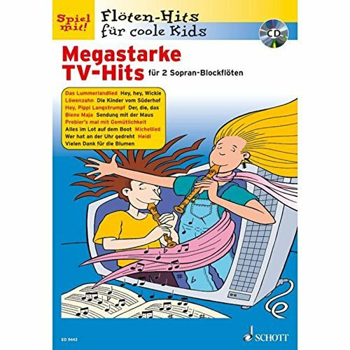 Megastarke TV-Hits: Band 1. 1-2 Sopran-Blockflöten. Ausgabe mit CD. (Flöten-Hits für coole Kids)