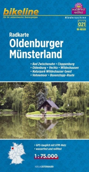 Bikeline Radkarte Oldenburger Münsterland 1 : 75.000