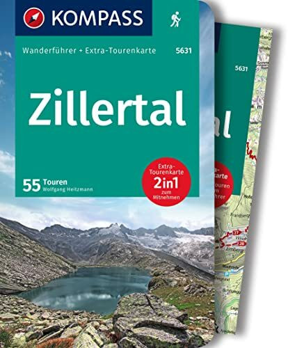 KOMPASS Wanderführer Zillertal, 55 Touren: mit Extra-Tourenkarte: GPS-Daten zum Download