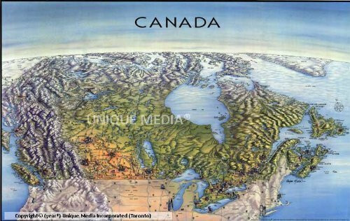 Unique Media Map: Canada With Ottawa/Folded