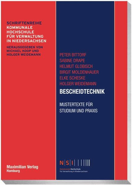 Bescheidtechnik: Mustertexte für Studium und Praxis (NSI-Schriftenreihe)