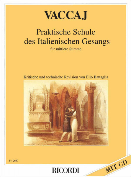 Praktische Schule des italienischen Gesangs | Liederbuch für mittlere Stimme mit CD | Klassische Gesangstechnik für Schüler und Lehrer | Stimmübungen für Sänger und Training (CHANT)