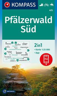 KOMPASS Wanderkarte 473 Pfälzerwald Süd 1:25.000