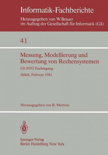 Messung, Modellierung und Bewertung von Rechensystemen