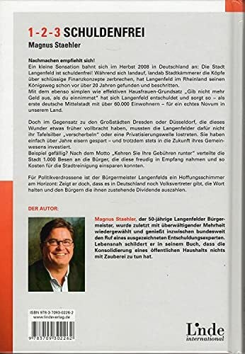 1- 2 - 3 Schuldenfrei: Wie Langenfeld aus Amtsschimmeln Rennpferde macht (Ausgabe Österreich) (WirtschaftsWoche-Sachbuch)