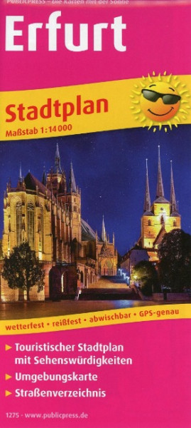 Erfurt. Stadtplan 1:14 000