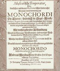 Werckmeister. Musicalische Temperatur