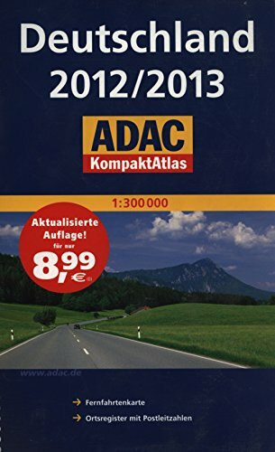 ADAC KompaktAtlas Deutschland 2012/2013: Fernfahrtenkarte, Ortsregister mit Postleitzahlen