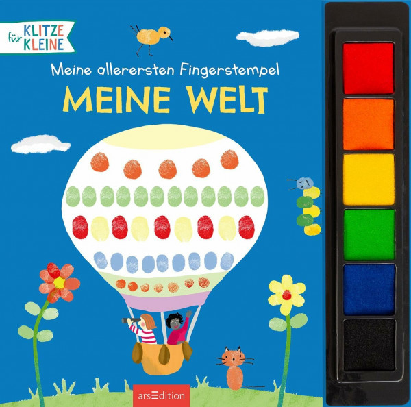 Meine allerersten Fingerstempel Meine Welt: Mit 6 Stempelfarben und bunten Vorlagen | Kreatives Malbuch mit Stempelkissen ab 3 Jahren