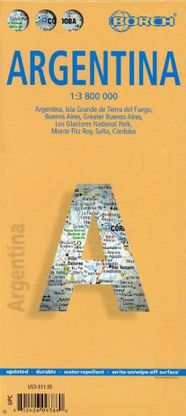 Argentina / Argentinien 1 : 3 800 000. Road Map